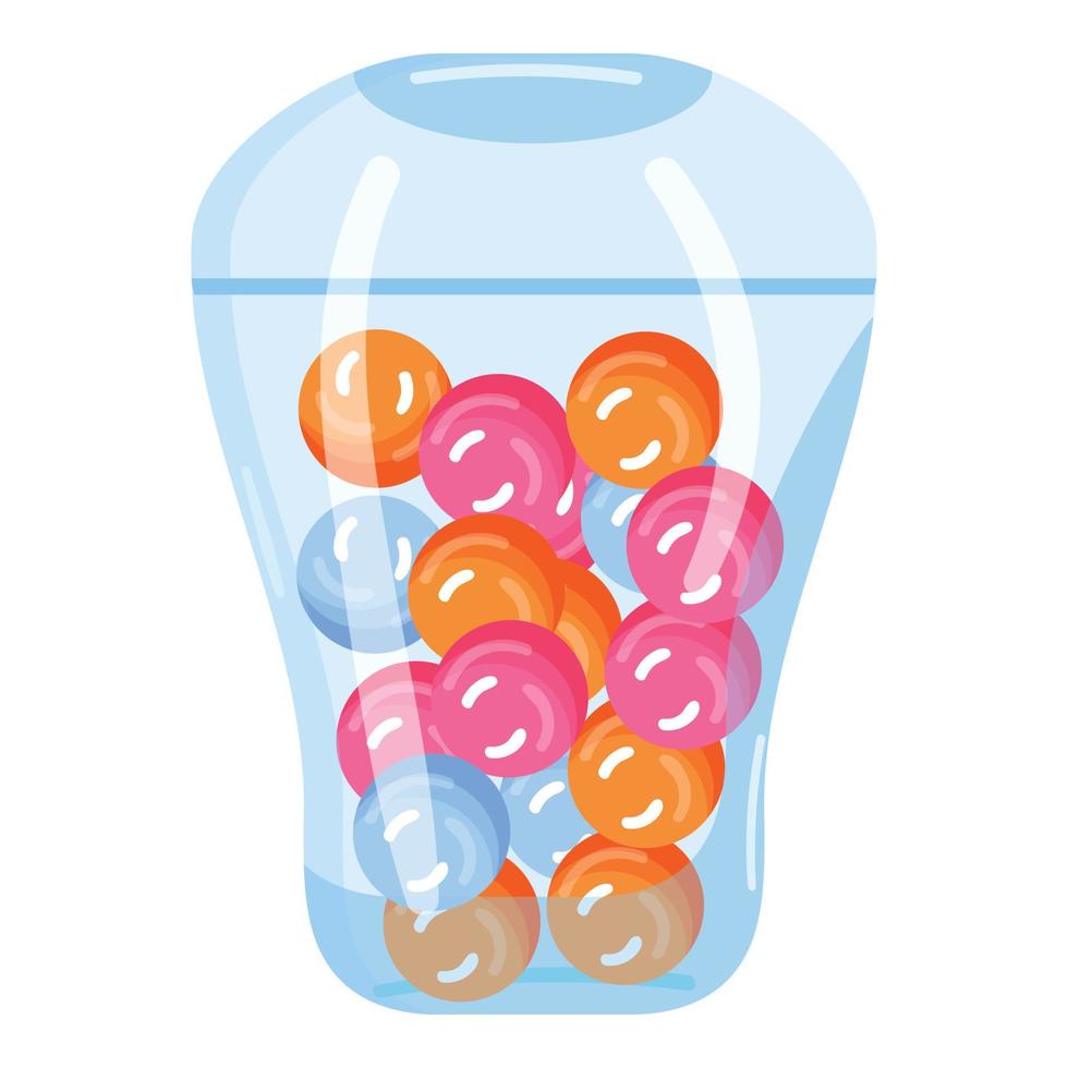 Gum glass icon cartoon vector. Bubble gum vector