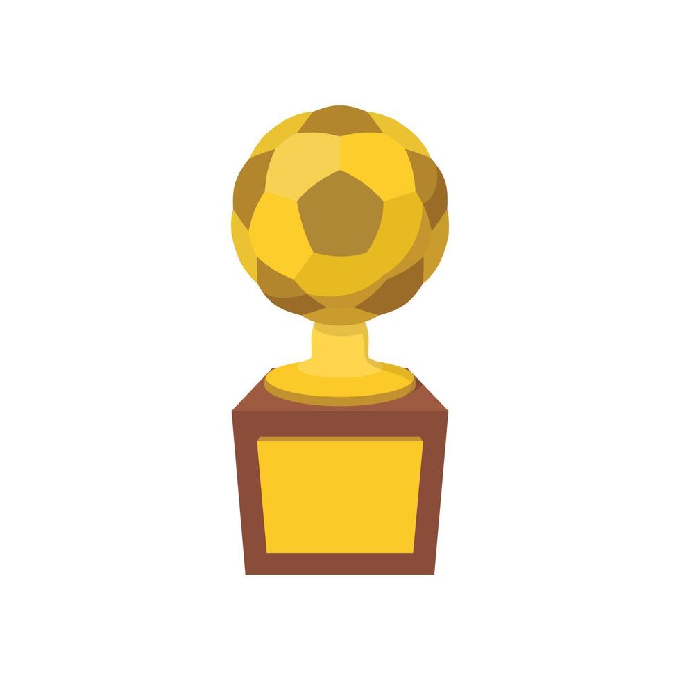 Gold soccer cup cartoon icon vector