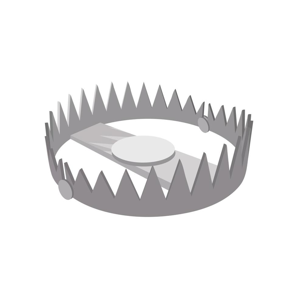 Bear trap cartoon icon vector