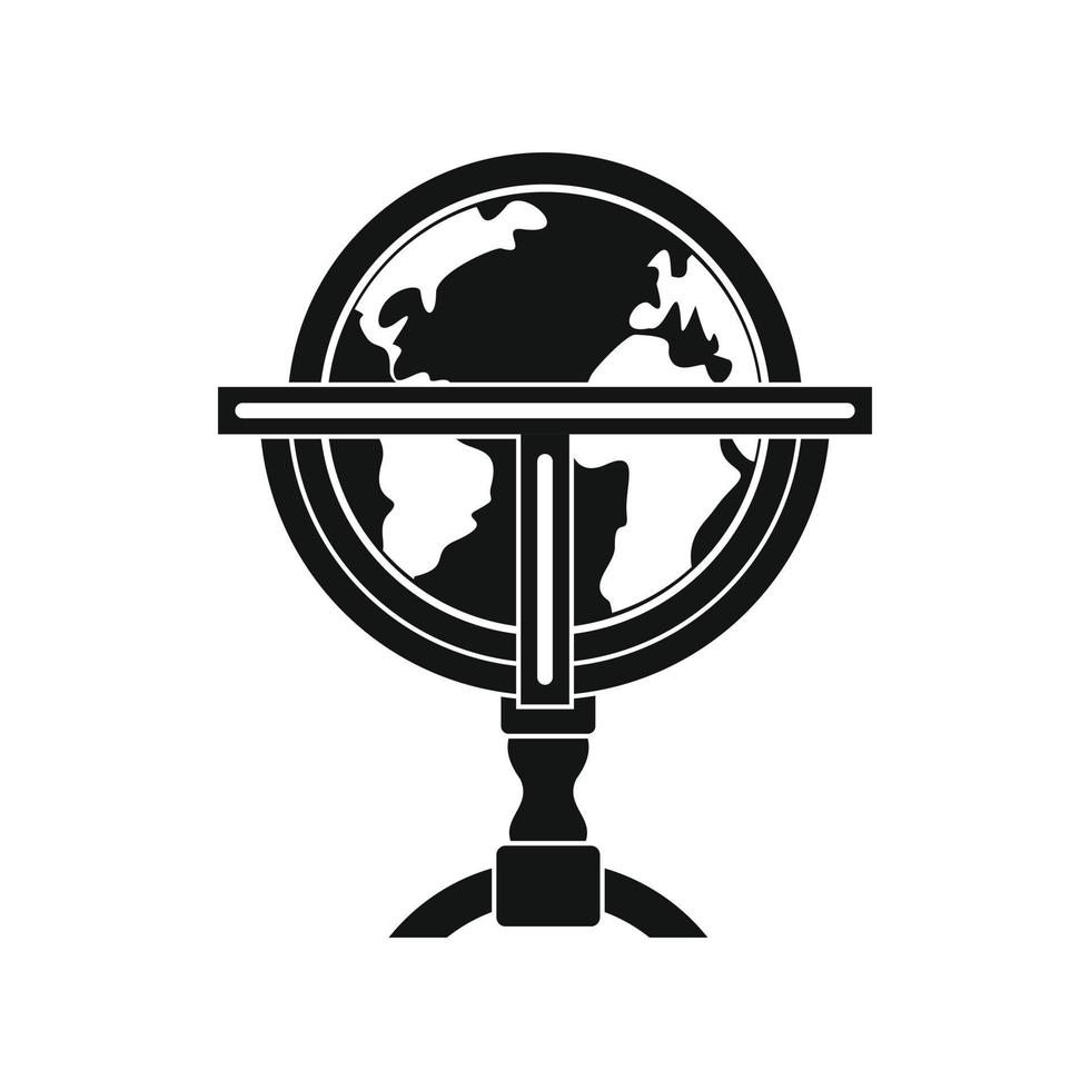 Antique earth globe icon vector