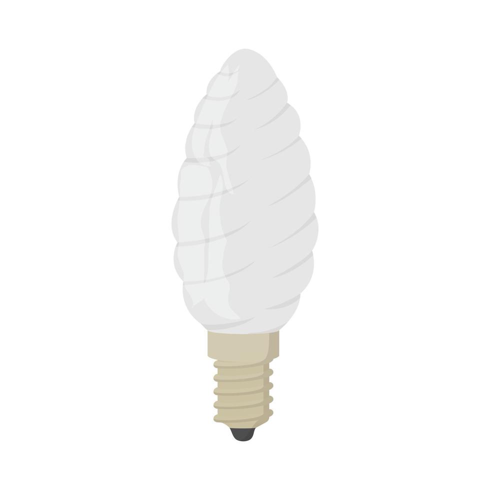 Candle twisted icon, cartoon style vector