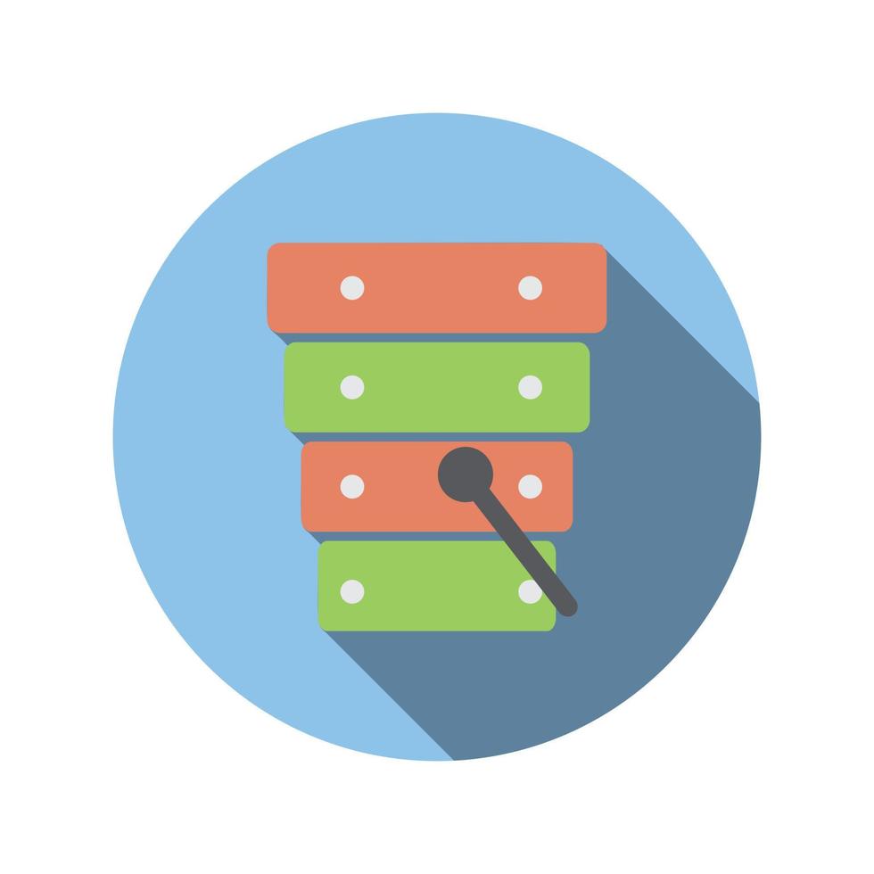 Xylophone flat icon vector