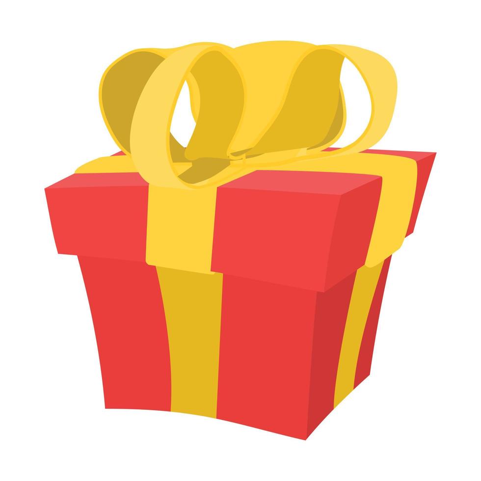 Gift box cartoon icon vector