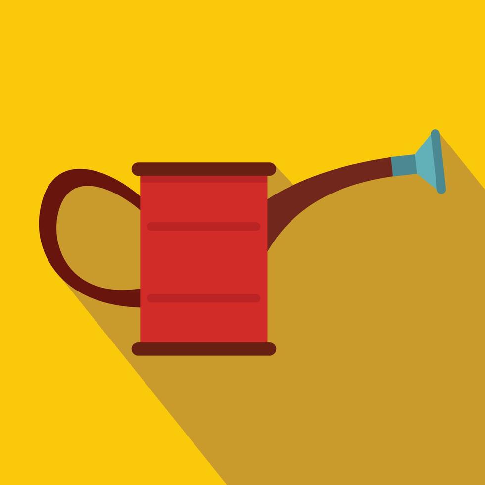 Watering can icon, flat style vector