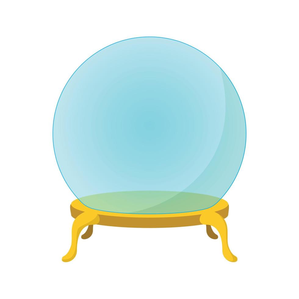 Empty glass ball cartoon icon vector