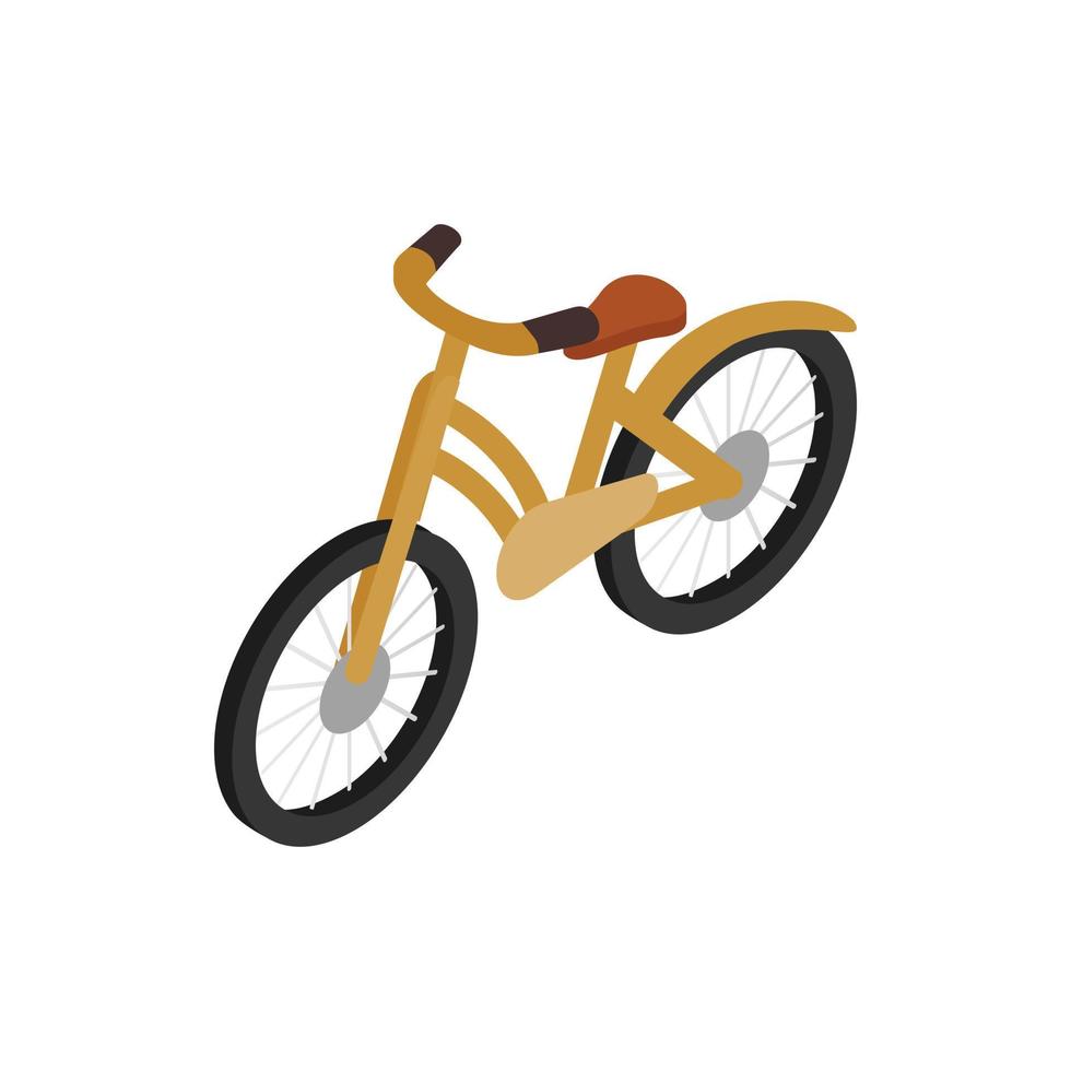 icono de bicicleta, estilo 3d isométrico vector