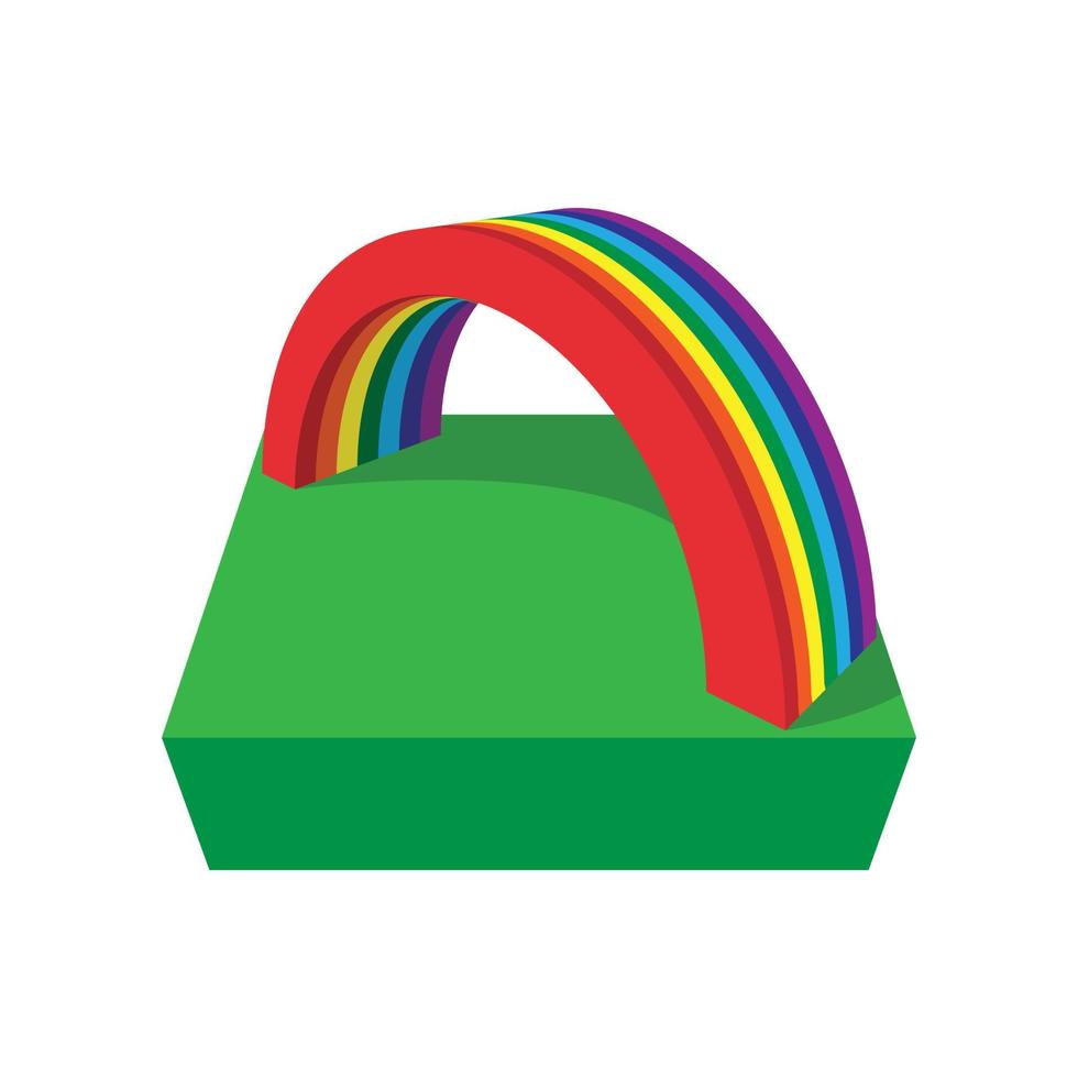 Rainbow cartoon icon vector