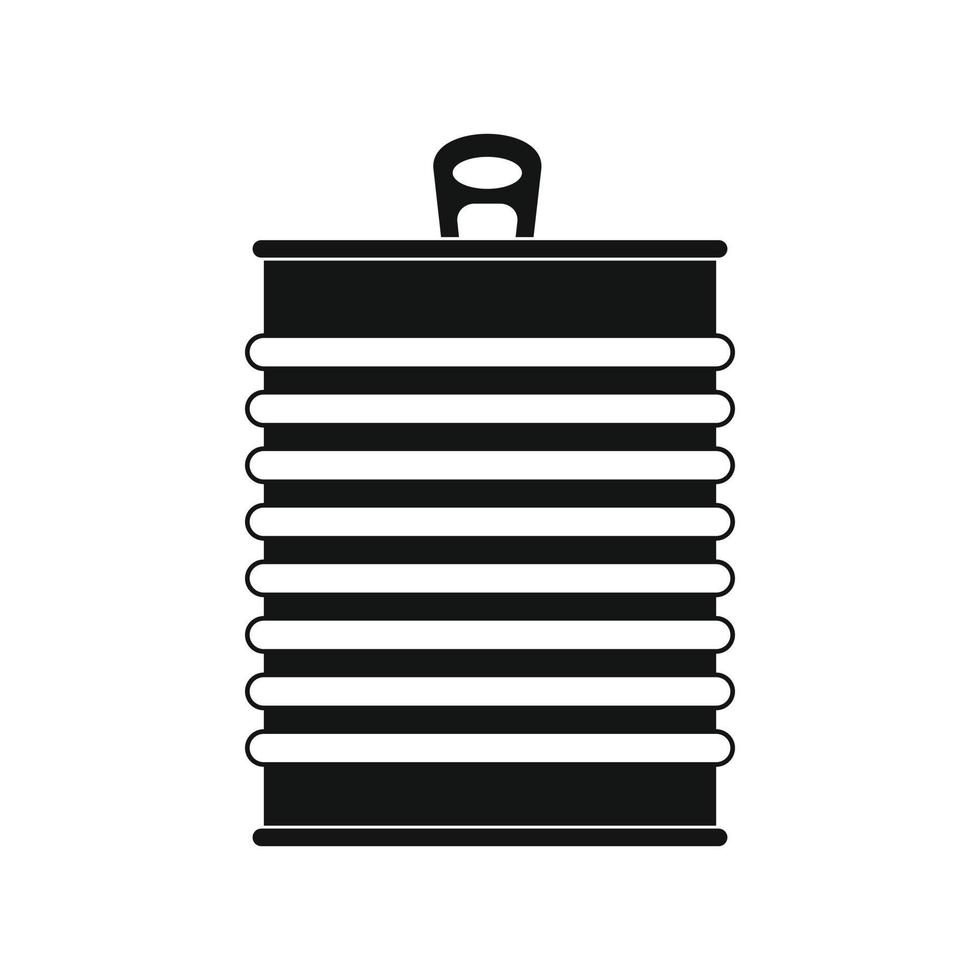 Tin can black simple icon vector