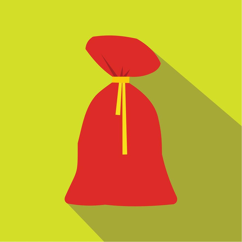 Santa claus big bag icon vector