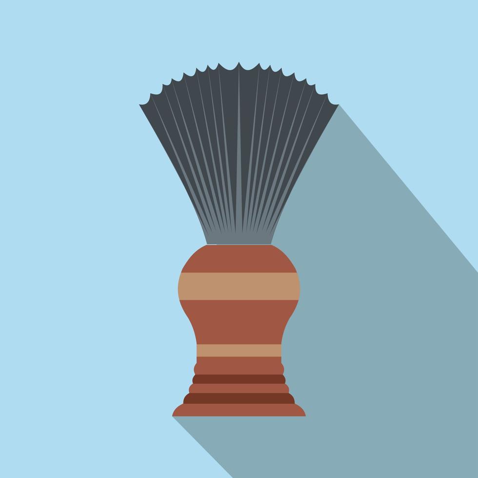 Shaving brush flat icon with shadow vector