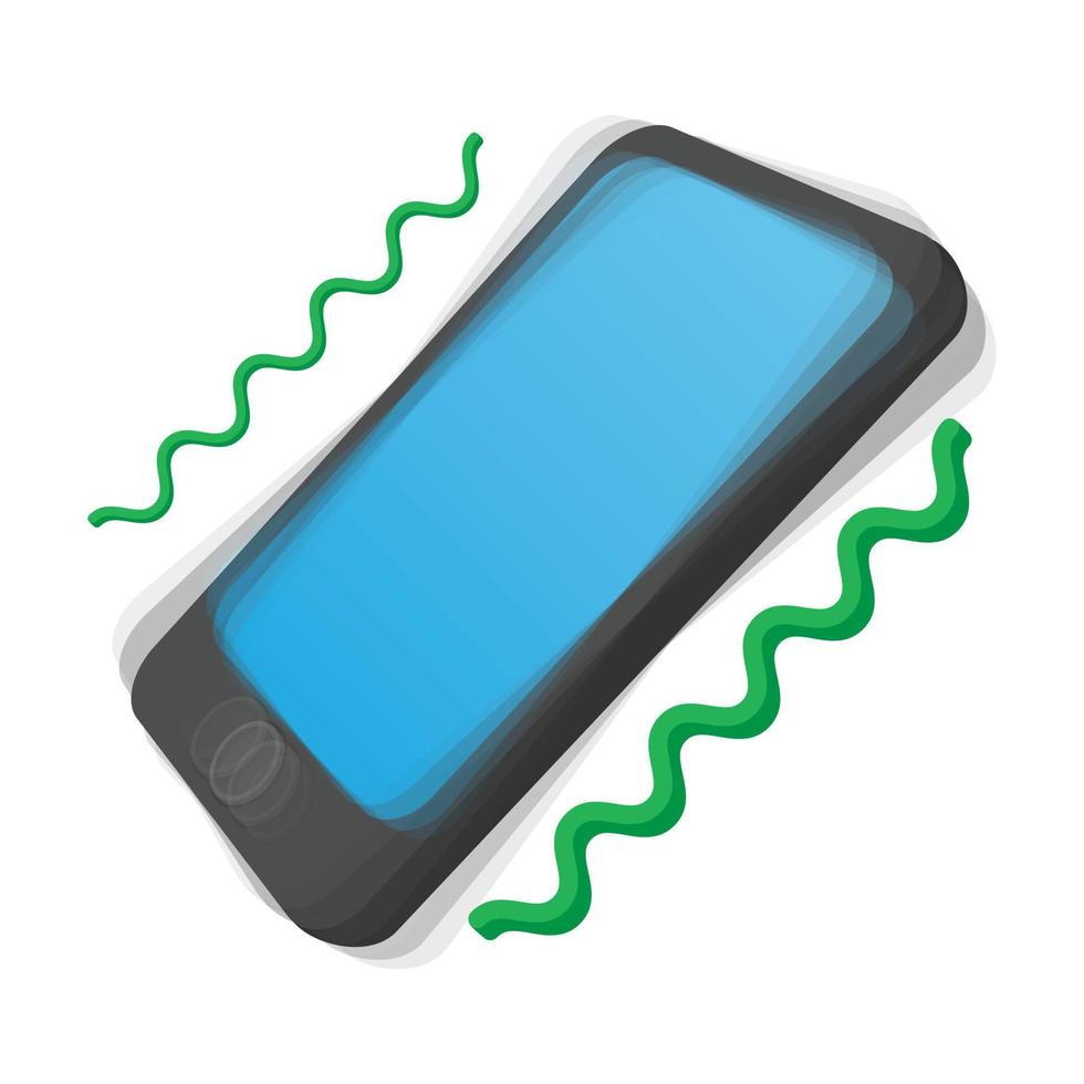 Smartphone vibrating cartoon icon vector