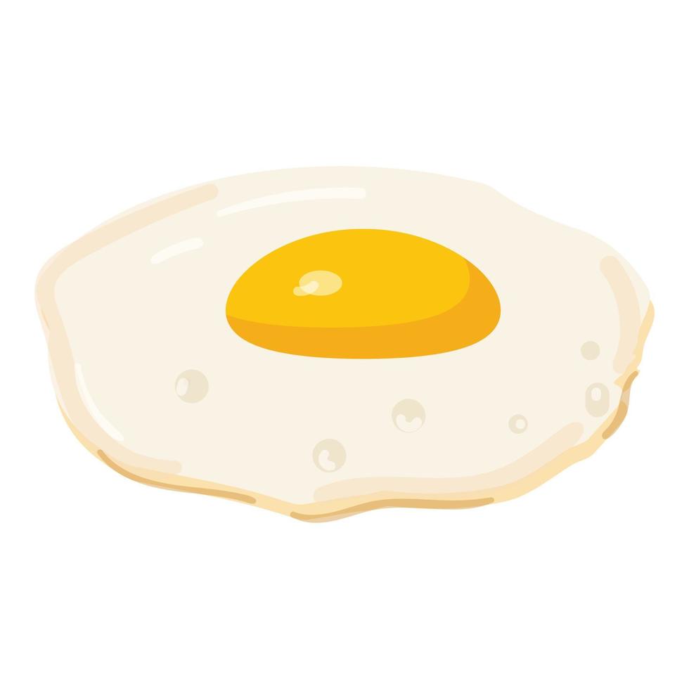 Fried egg icon cartoon vector. Burger meat vector