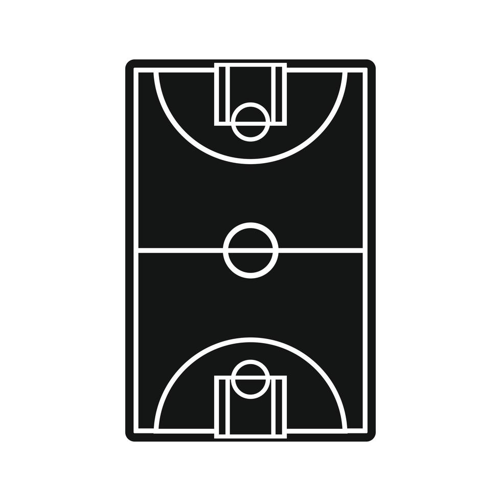 Basketball court field icon vector