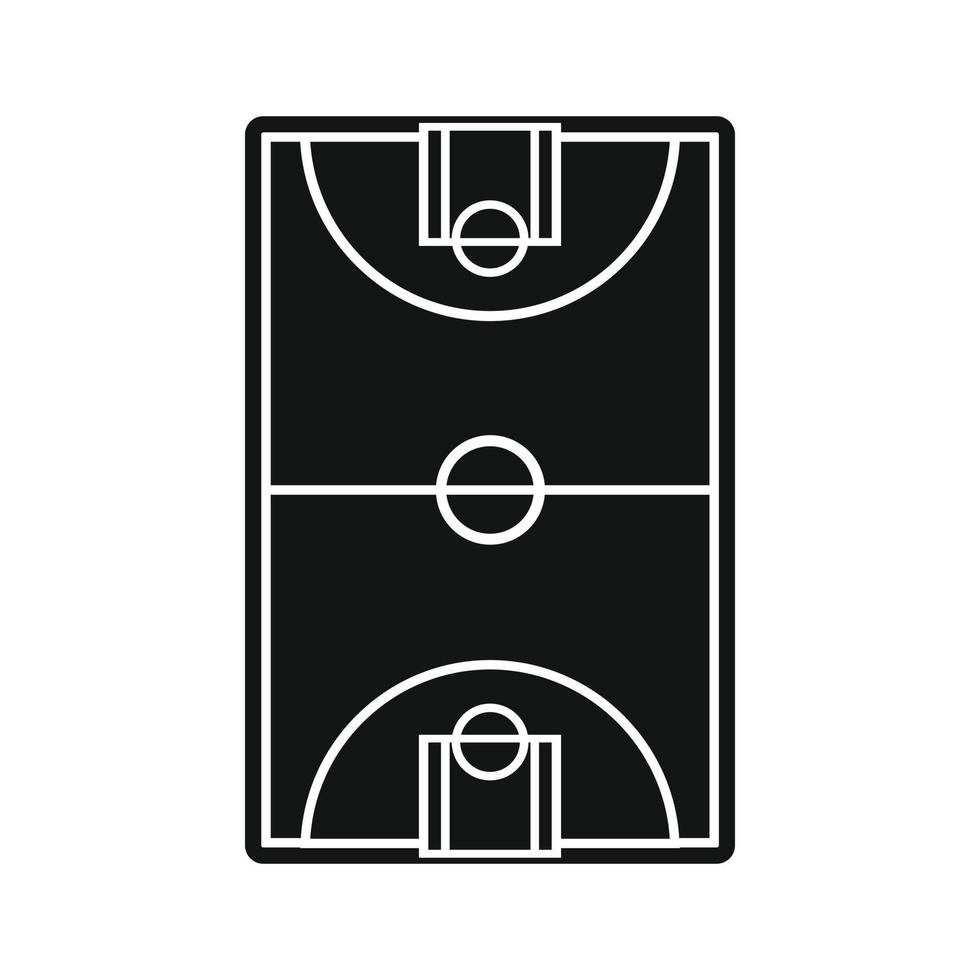 Basketball court field icon vector