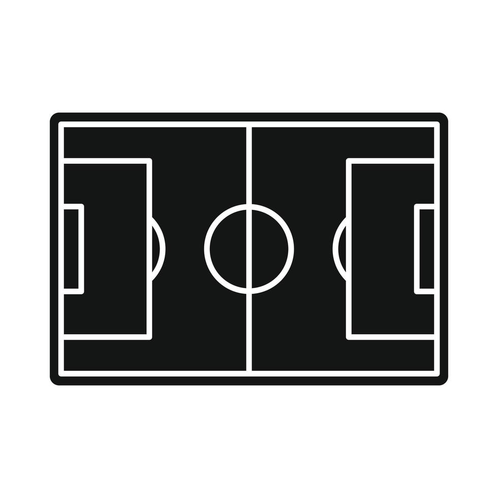 Soccer field icon, simple style vector