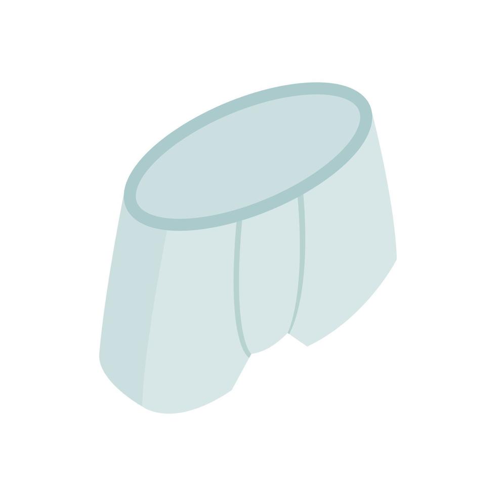 Grey boxer brief underwear icon vector