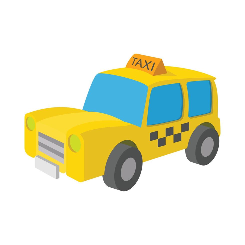 Taxi icon in cartoon style vector