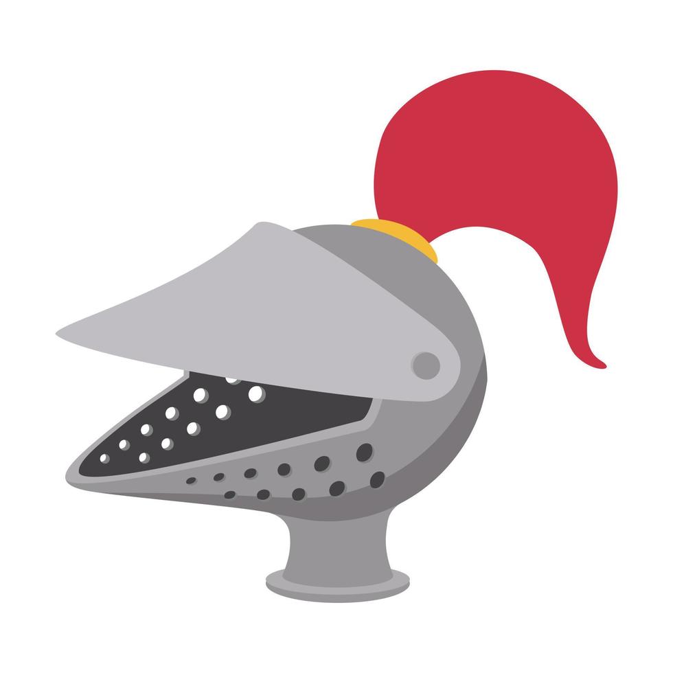 Medieval helmet cartoon icon vector