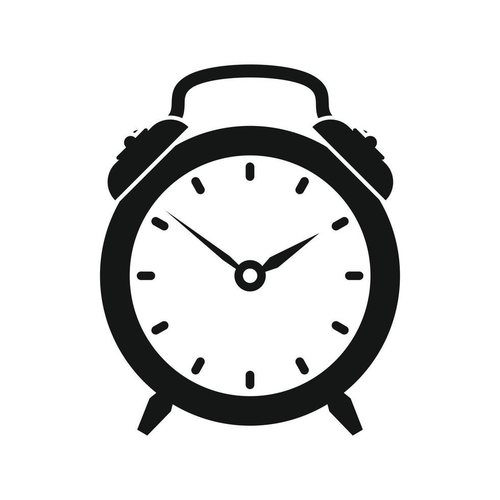 icono de reloj, estilo simple vector