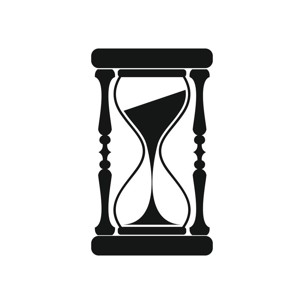 icono de reloj, estilo simple vector