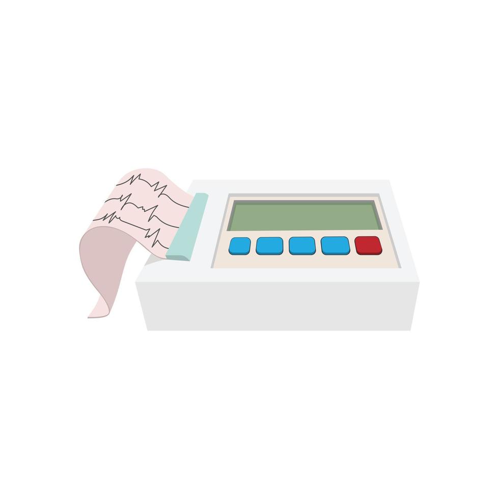 Printing of cardiogram cartoon icon vector