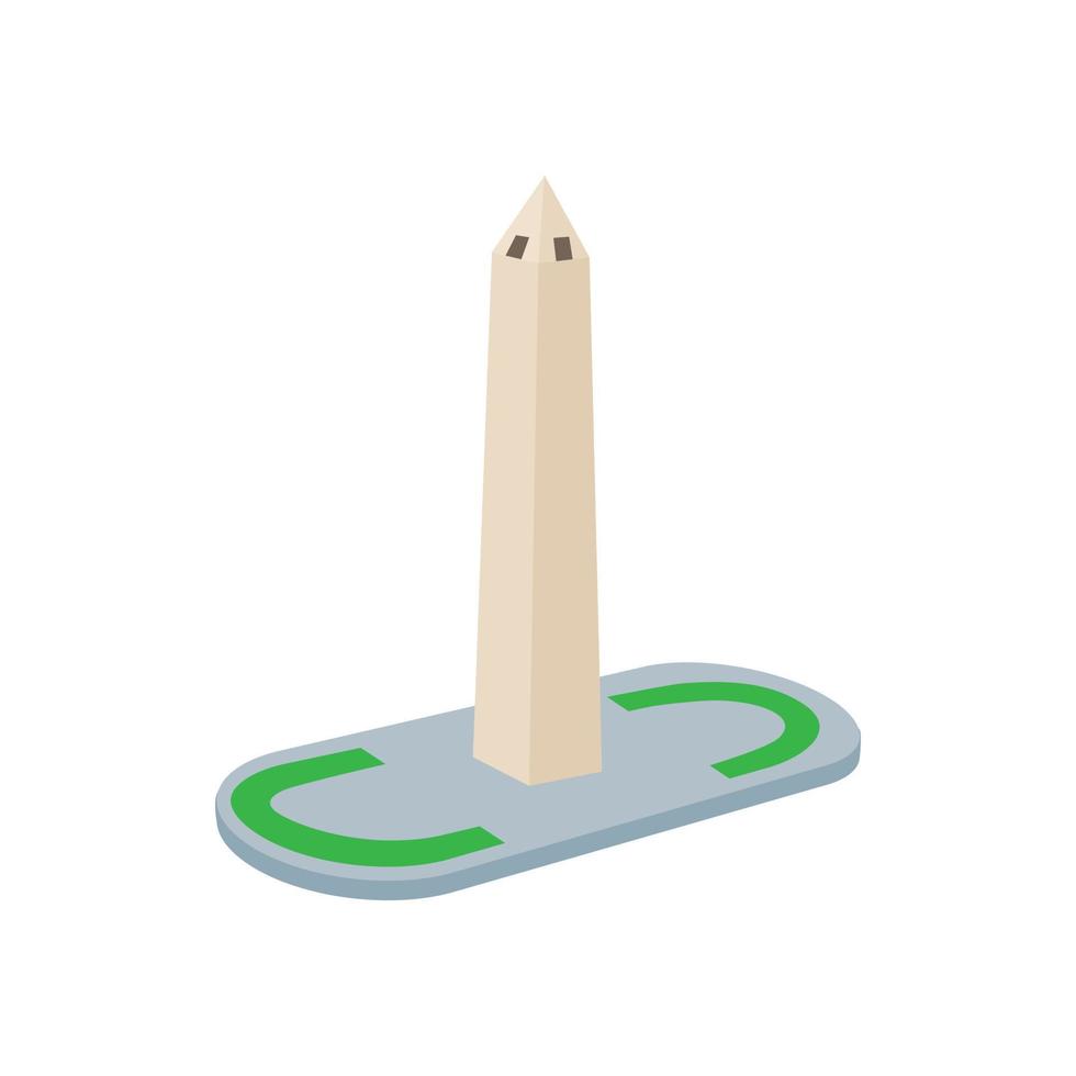 el icono del obelisco de buenos aires, estilo de dibujos animados vector