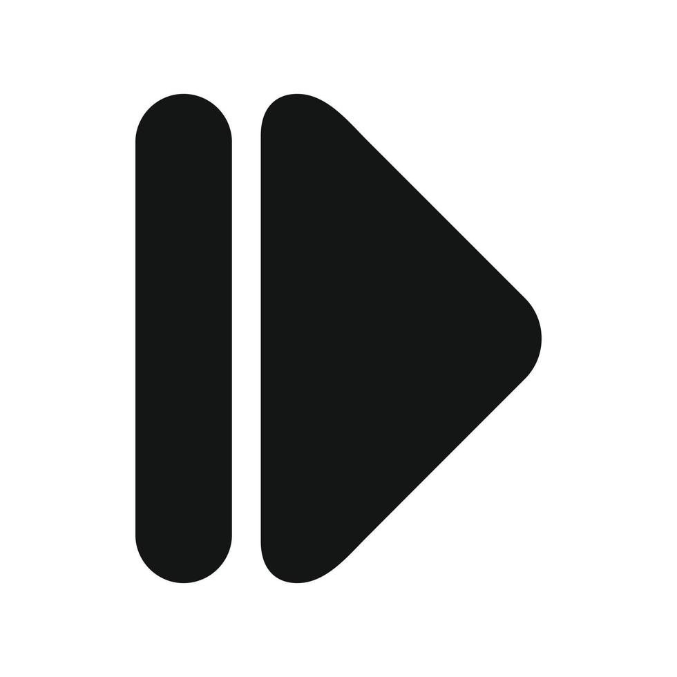 Right arrow black simple icon vector