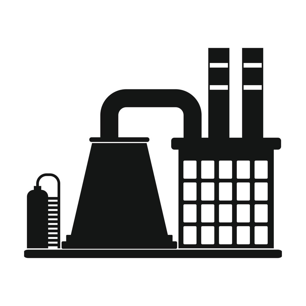 Mining processing plant icon vector