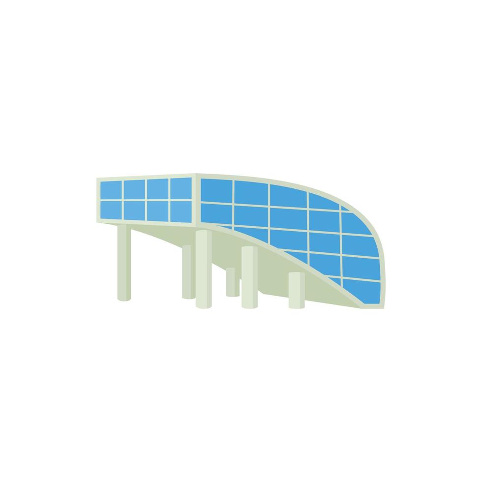 Modern building icon, cartoon style vector