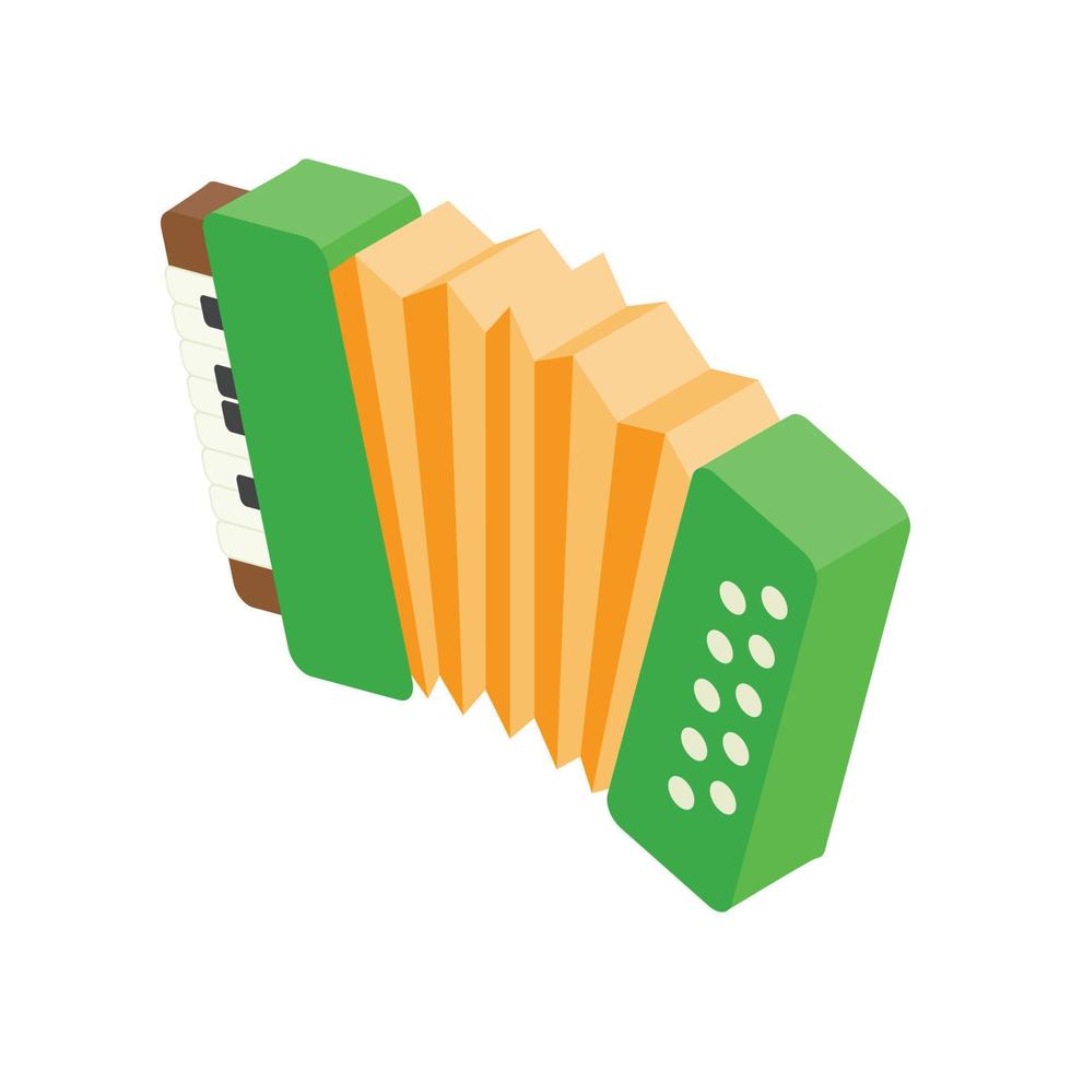 Accordion isometric 3d icon vector