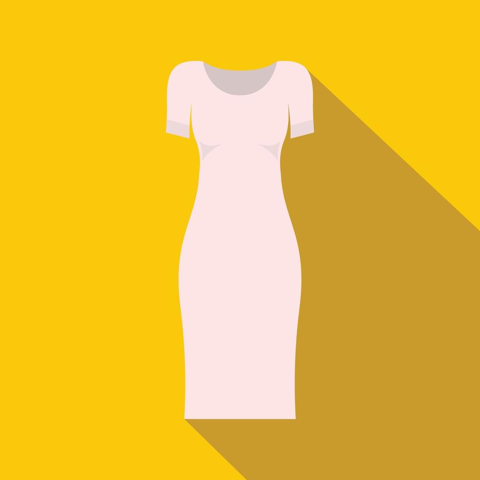 icono de vestido blanco, estilo plano vector