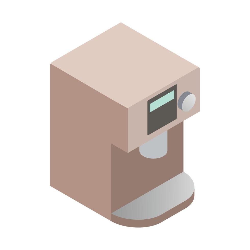 Coffee machine icon, isometric 3d style vector