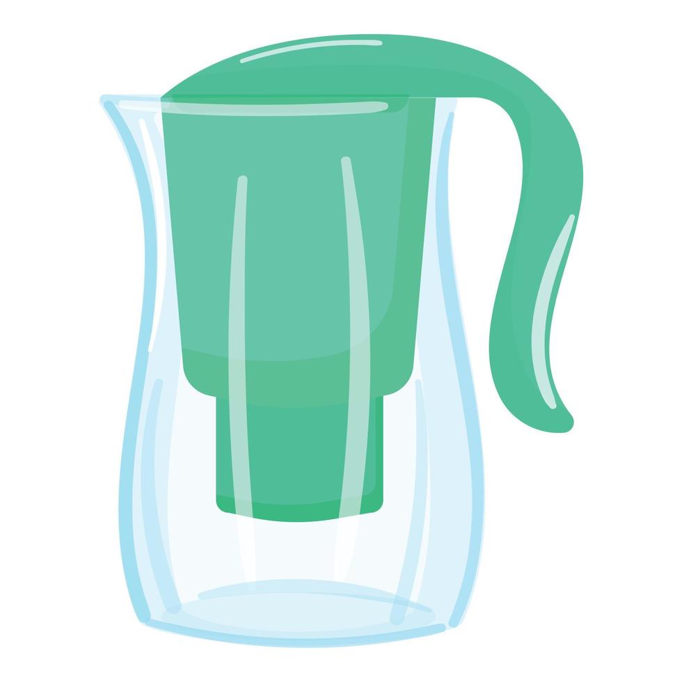 vector de dibujos animados de icono de filtro de jarra de agua. sistema de purificación