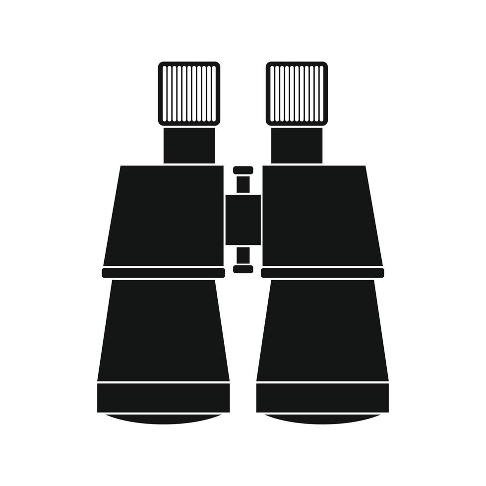 Binoculars black simple icon vector