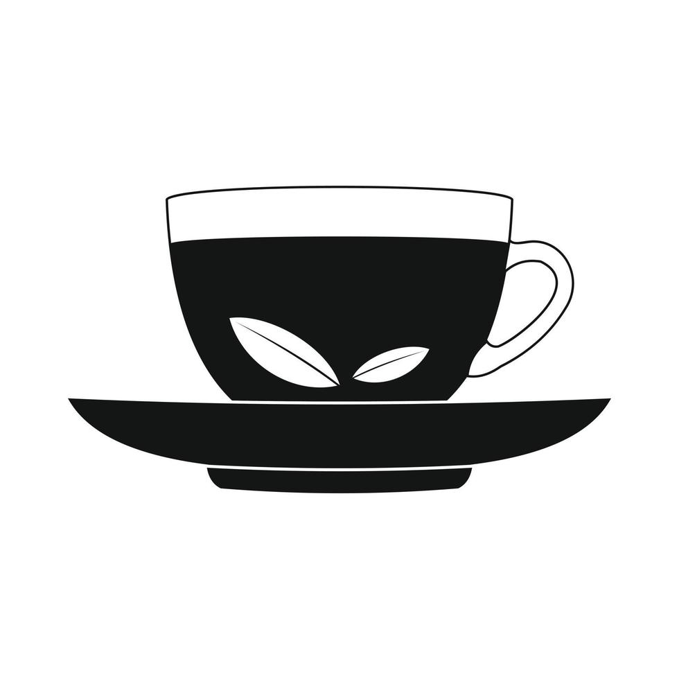 A cup of tea icon, simple style vector