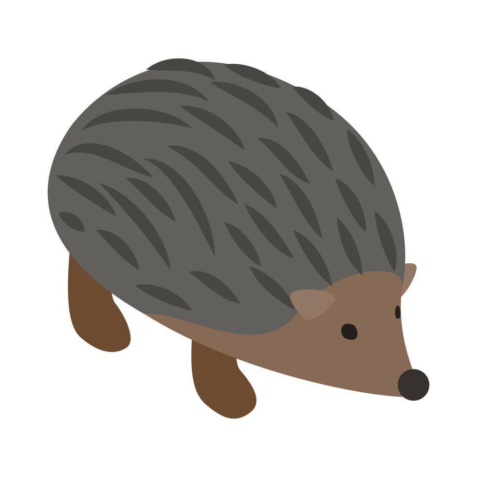 icono de erizo, estilo 3d isométrico vector