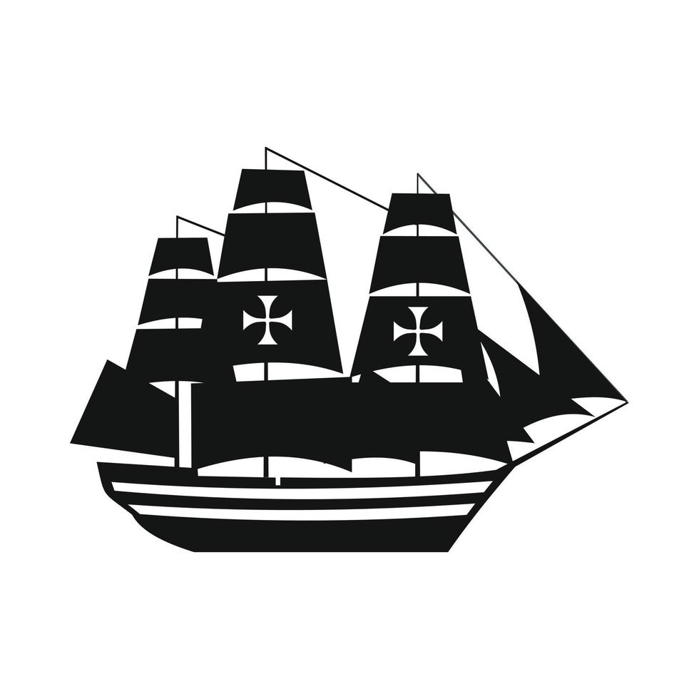 Columbus ship icon vector