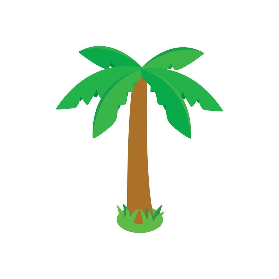 icono de palmera, estilo 3d isométrico vector