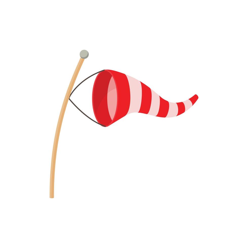 Windsock icon in cartoon style vector
