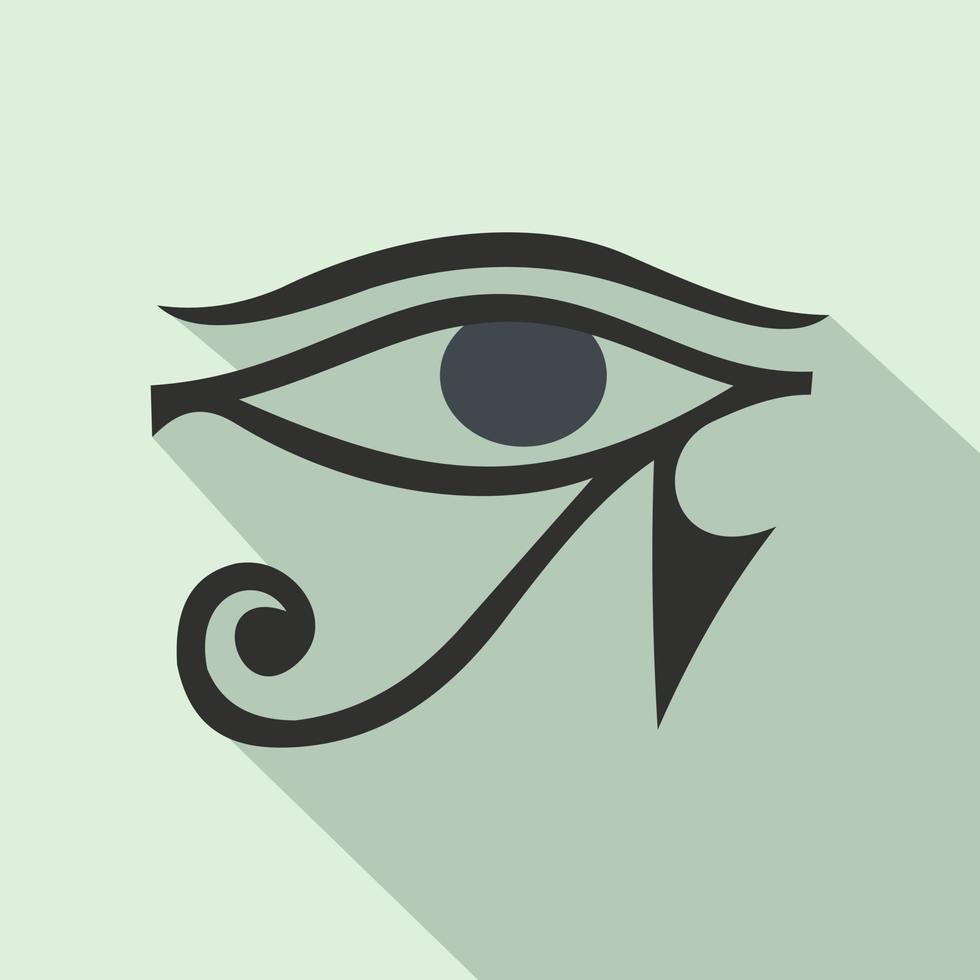 Eye of Horus icon, flat style vector