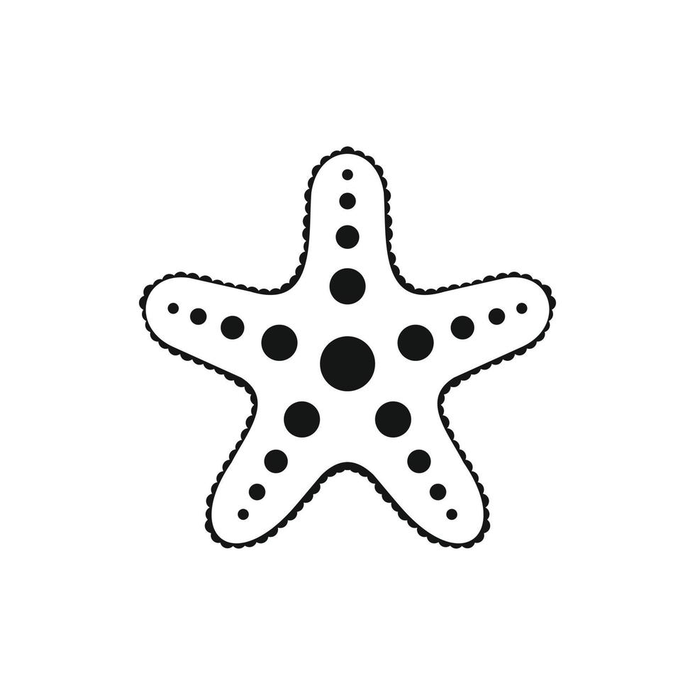 Starfish icon, simple style vector