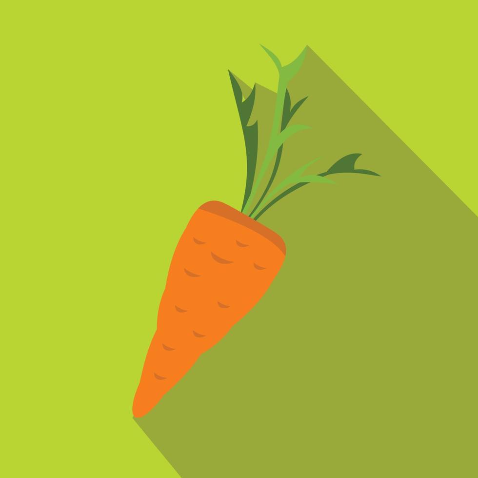 icono de zanahoria en estilo plano vector