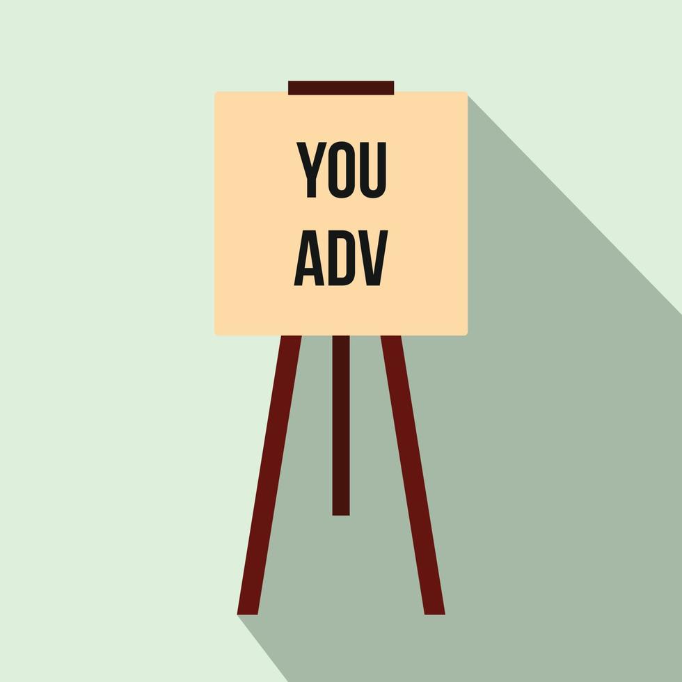 Flip chart or advertising stand icon, flat style vector