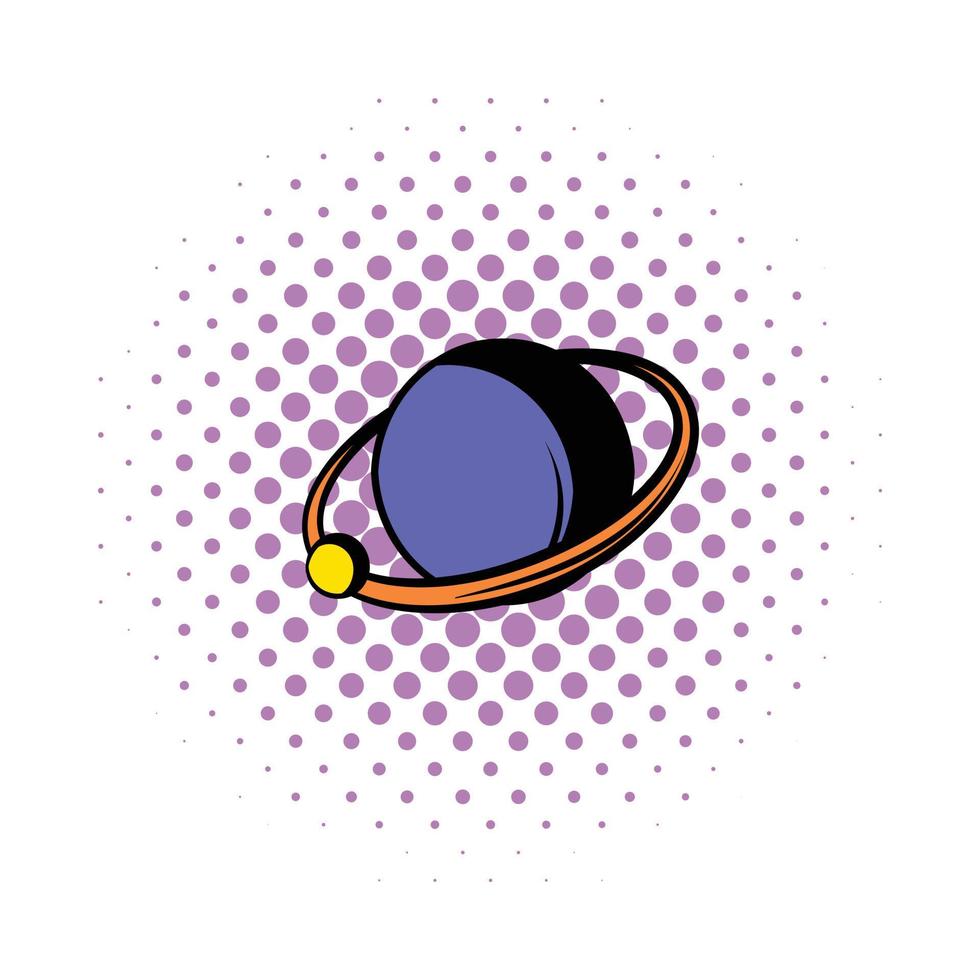 Saturn icon, comics style vector