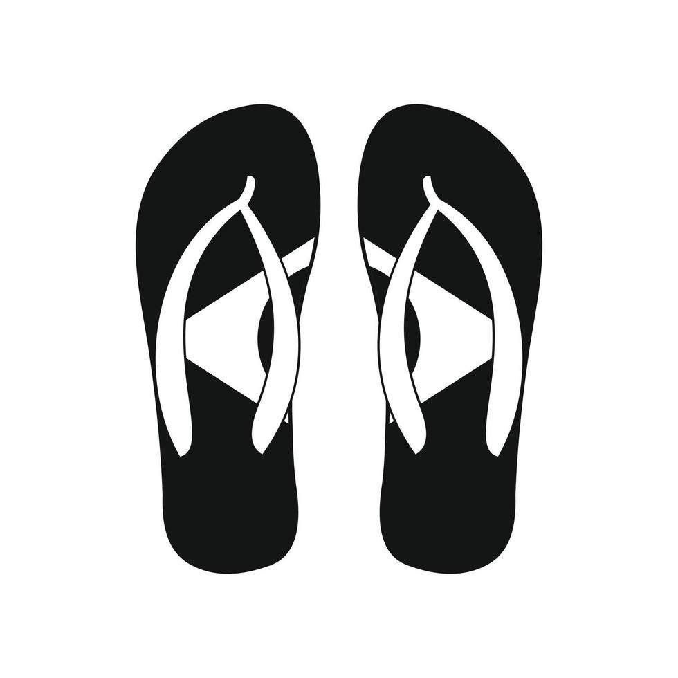 Brazilian flip flops icon, simple style vector