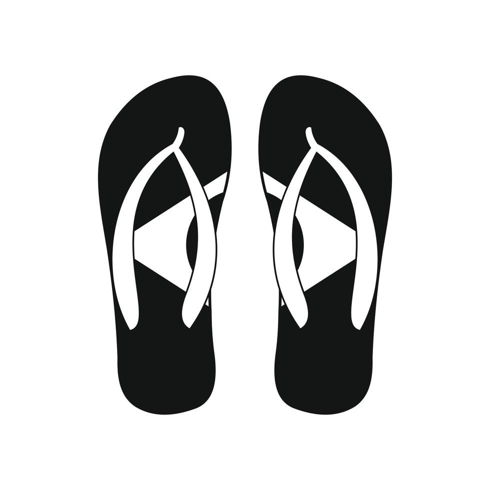 icono de chanclas brasileñas, estilo simple vector