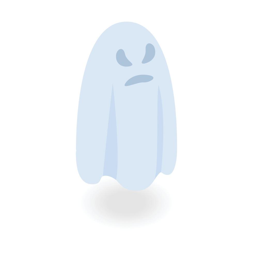 fantasma de halloween icono isométrico 3d vector