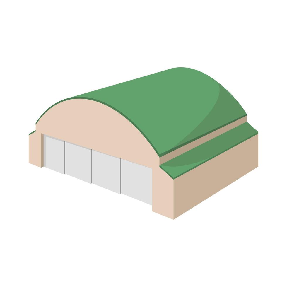 Hangar building cartoon icon vector