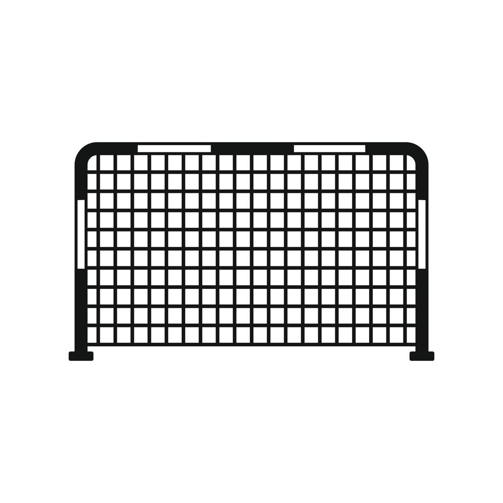 Soccer goal black, simple icon vector