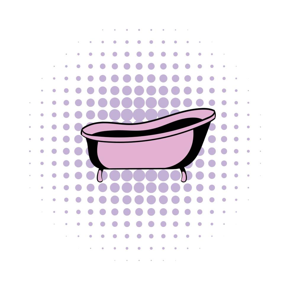 Bath comics icon vector